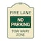 Signmission No Parking Tow-Away Zone Heavy-Gauge Aluminum Architectural Sign, 24" x 18", TG-1824-23605 A-DES-TG-1824-23605 - alternate 1